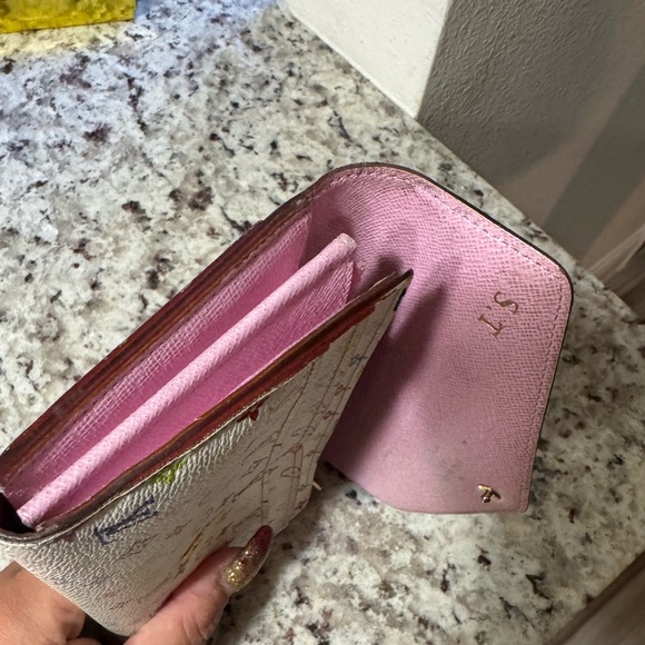 Louis Vuitton white & pink Murakami wallet with dust bag & box - Picture 13 of 17